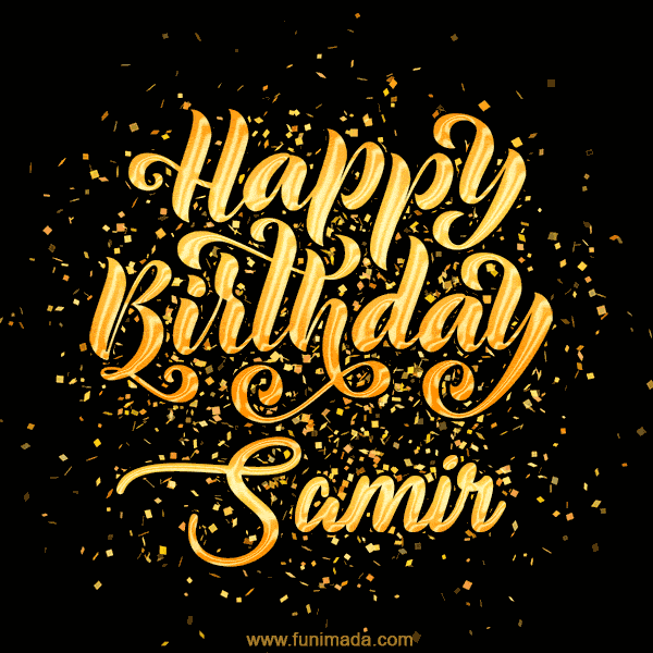 Happy Birthday Card for Samir - Download GIF and Send for Free