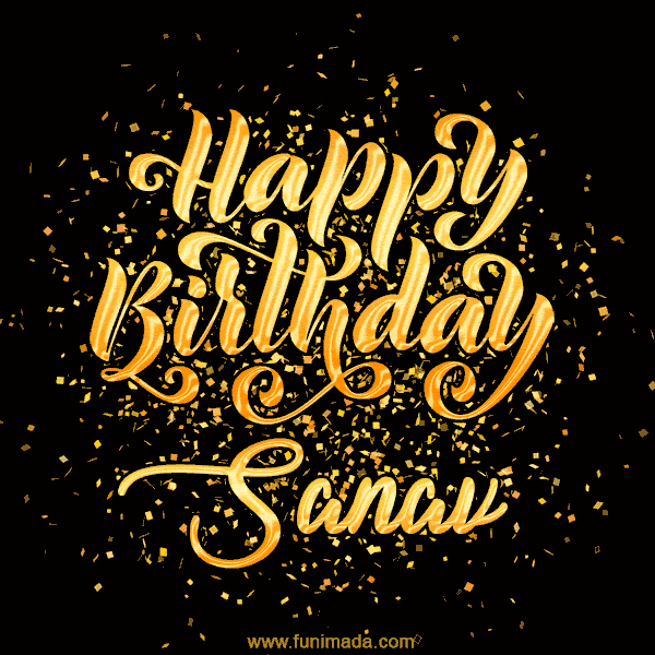 Happy Birthday Card for Sanav - Download GIF and Send for Free