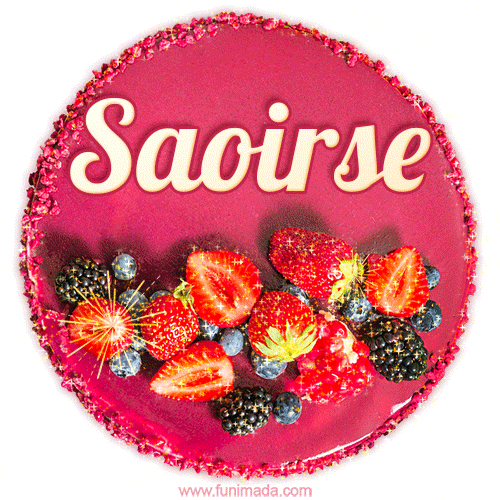 Happy Birthday Cake with Name Saoirse - Free Download