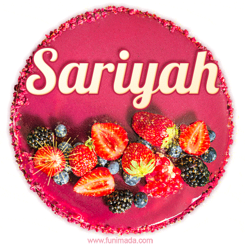 Happy Birthday Cake with Name Sariyah - Free Download