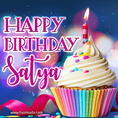 Happy Birthday Satya - Lovely Animated GIF