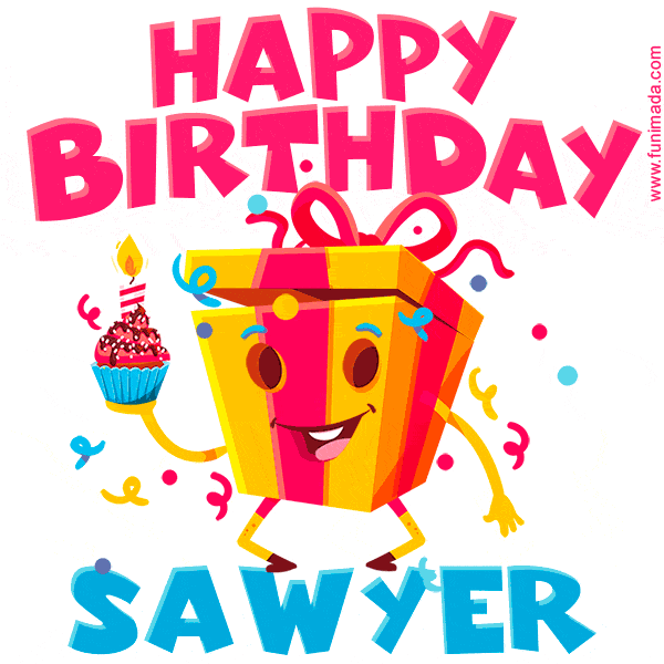 Happy Birthday Sawyer - Creative Personalized GIF With Name