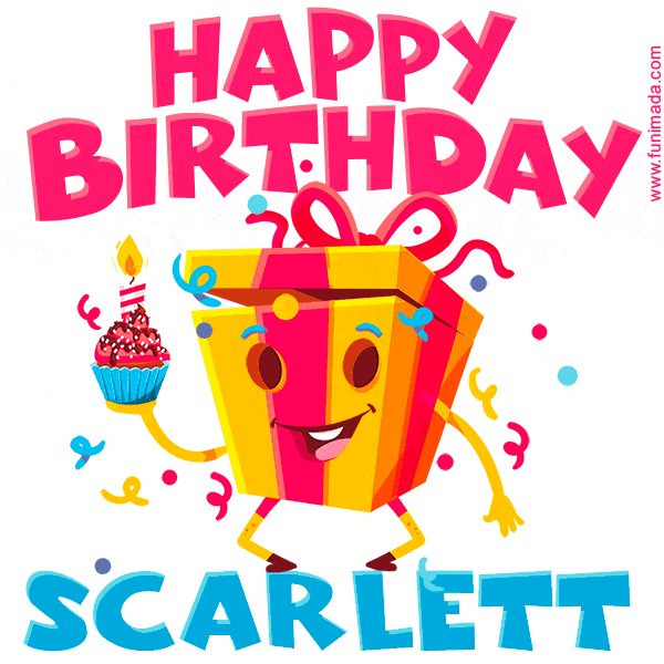 Funny Happy Birthday Scarlett GIF