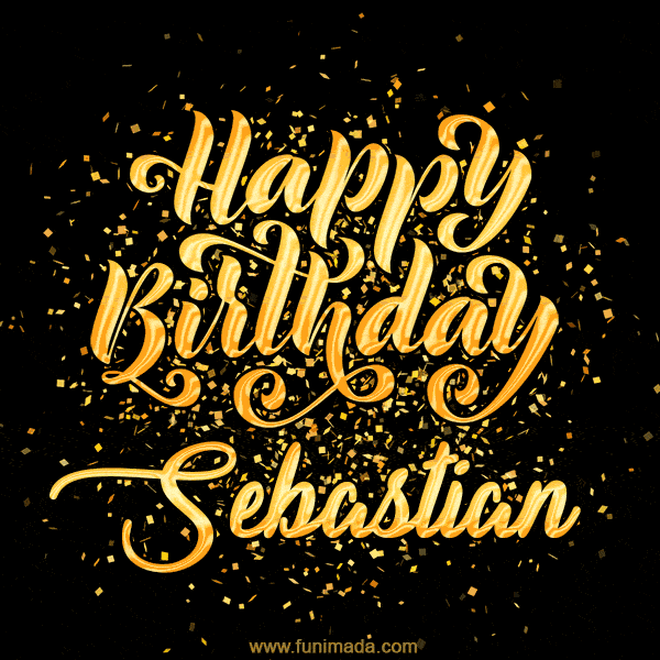 Happy Birthday Card for Sebastian - Download GIF and Send for Free