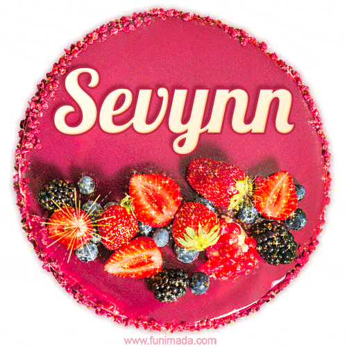 Happy Birthday Cake with Name Sevynn - Free Download