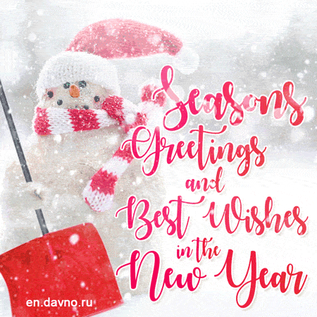 Season's greetings and best wishes in the New Year GIF