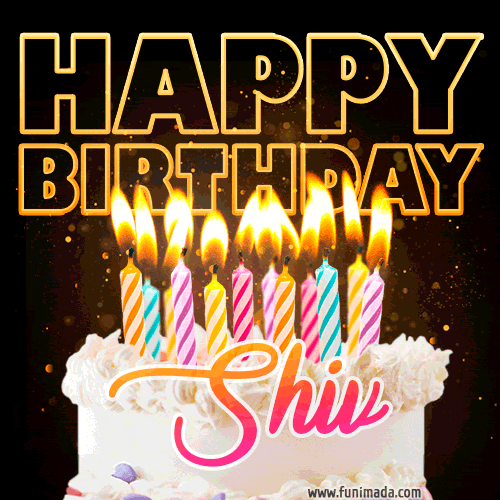 Shiv - Animated Happy Birthday Cake GIF for WhatsApp — Download on  