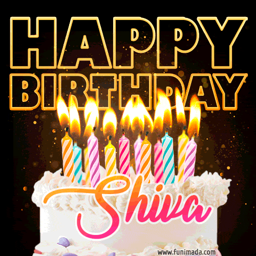 Shiva - Animated Happy Birthday Cake GIF for WhatsApp — Download on  