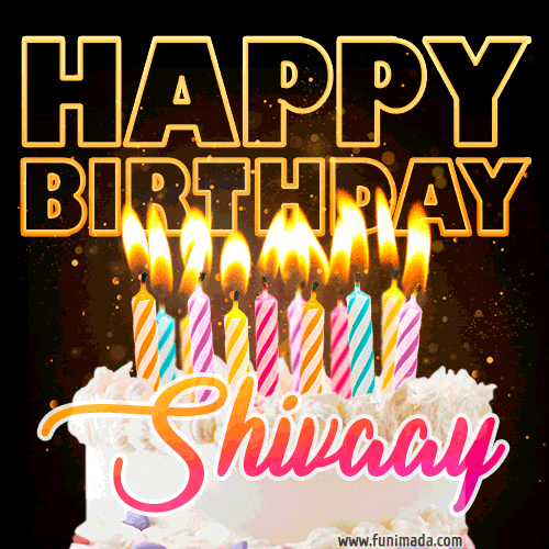Shivaay - Animated Happy Birthday Cake GIF for WhatsApp