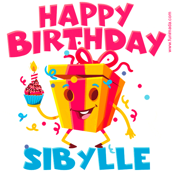 Funny Happy Birthday Sibylle GIF