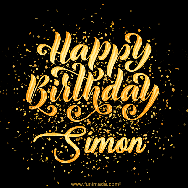 Happy Birthday Card for Simon - Download GIF and Send for Free