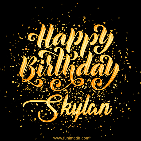 Happy Birthday Card for Skylan - Download GIF and Send for Free