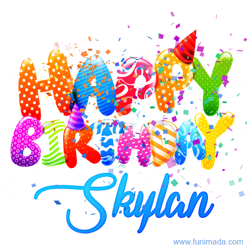 Happy Birthday Skylan - Creative Personalized GIF With Name