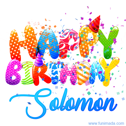 Happy Birthday Solomon - Creative Personalized GIF With Name