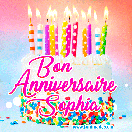 Joyeux anniversaire, Sophia! - GIF Animé
