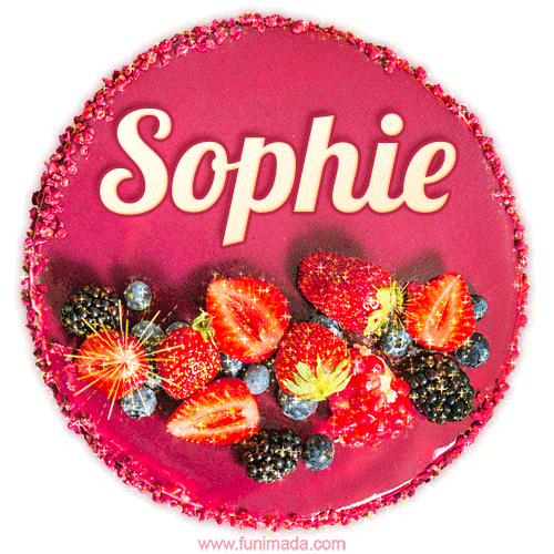 Happy Birthday Cake with Name Sophie - Free Download