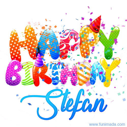 Happy Birthday Stefan - Creative Personalized GIF With Name