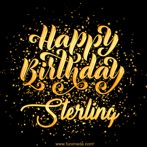 Happy Birthday Card for Sterling - Download GIF and Send for Free