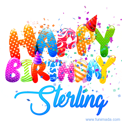 Happy Birthday Sterling - Creative Personalized GIF With Name