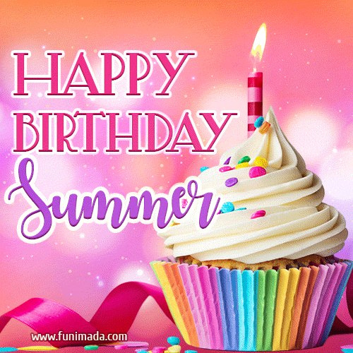 Happy Birthday Summer - Lovely Animated GIF