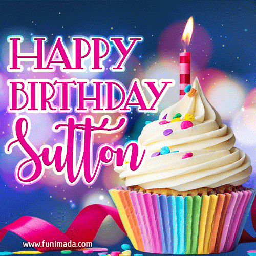 Happy Birthday Sutton - Lovely Animated GIF
