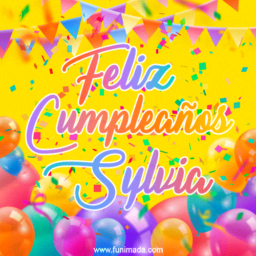 Feliz Cumpleaños Sylvia (GIF)