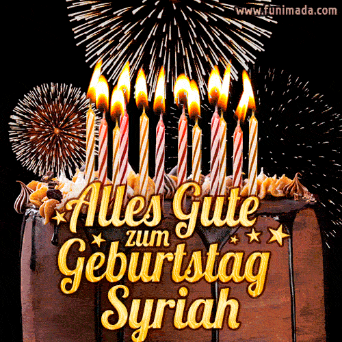 Alles Gute zum Geburtstag Syriah (GIF)