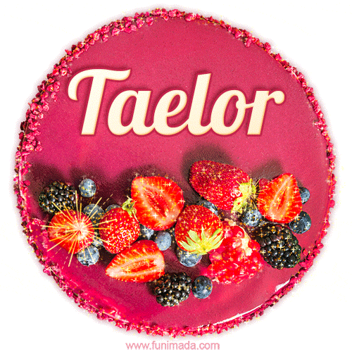 Happy Birthday Cake with Name Taelor - Free Download