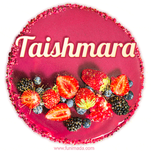 Happy Birthday Cake with Name Taishmara - Free Download