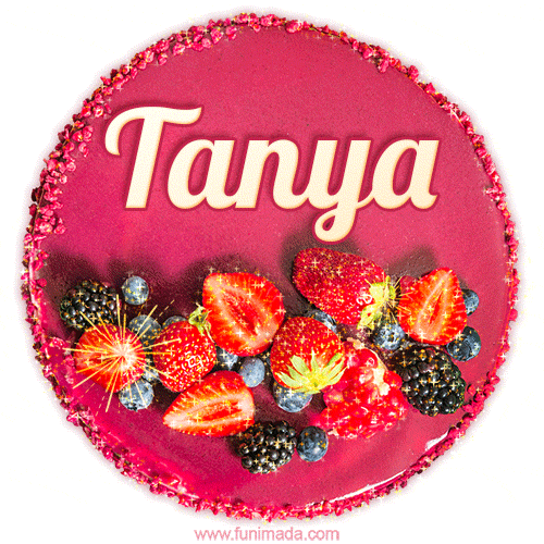 Happy Birthday Cake with Name Tanya - Free Download