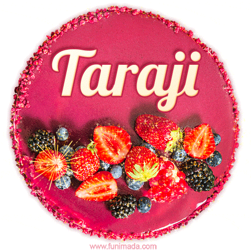 Happy Birthday Cake with Name Taraji - Free Download