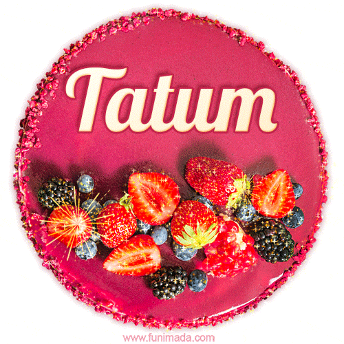 Happy Birthday Cake with Name Tatum - Free Download
