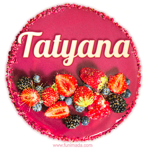 Happy Birthday Cake with Name Tatyana - Free Download