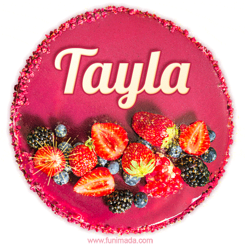Happy Birthday Cake with Name Tayla - Free Download