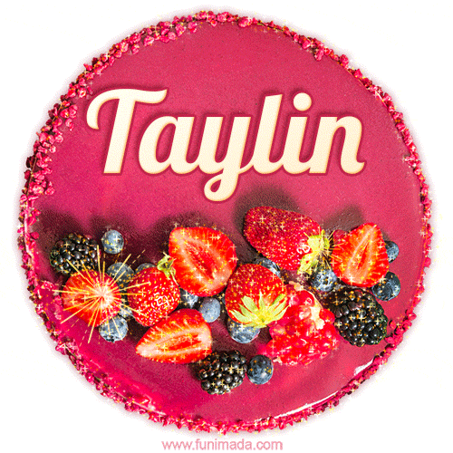 Happy Birthday Cake with Name Taylin - Free Download