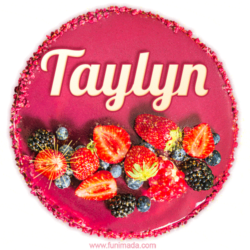 Happy Birthday Cake with Name Taylyn - Free Download