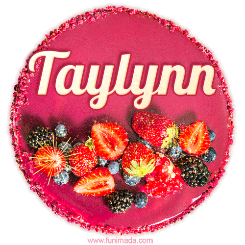 Happy Birthday Cake with Name Taylynn - Free Download