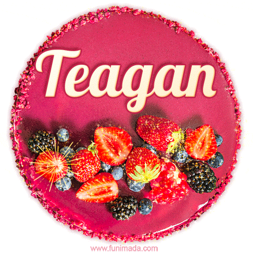 Happy Birthday Cake with Name Teagan - Free Download