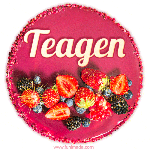 Happy Birthday Cake with Name Teagen - Free Download