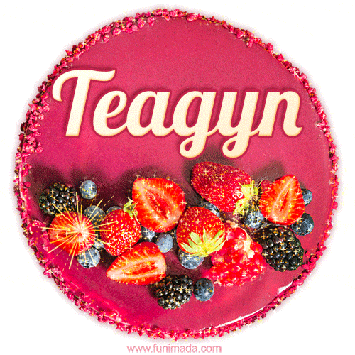 Happy Birthday Cake with Name Teagyn - Free Download