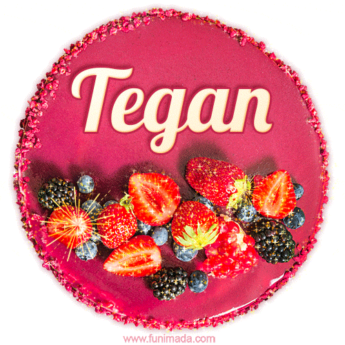 Happy Birthday Cake with Name Tegan - Free Download