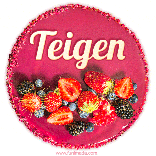 Happy Birthday Cake with Name Teigen - Free Download
