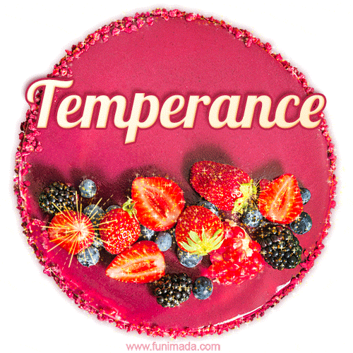 Happy Birthday Cake with Name Temperance - Free Download