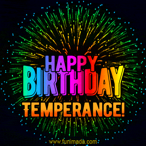 New Bursting with Colors Happy Birthday Temperance GIF and Video with Music