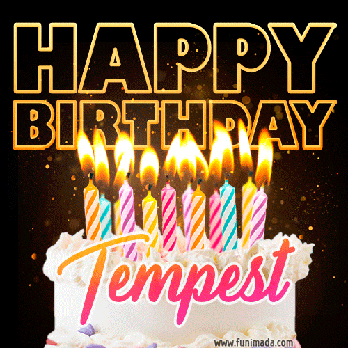 Tempest - Animated Happy Birthday Cake GIF Image for WhatsApp