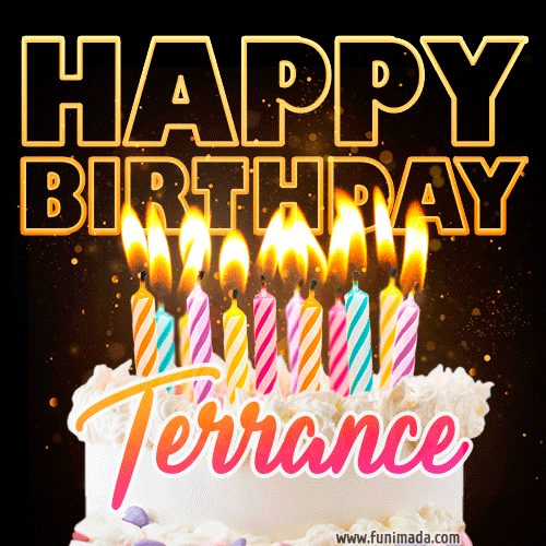 Terrance - Animated Happy Birthday Cake GIF for WhatsApp