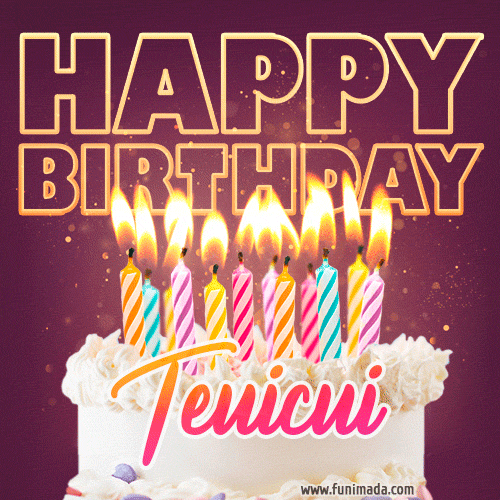 Teuicui - Animated Happy Birthday Cake GIF Image for WhatsApp