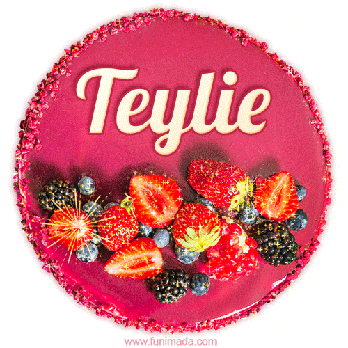 Happy Birthday Cake with Name Teylie - Free Download