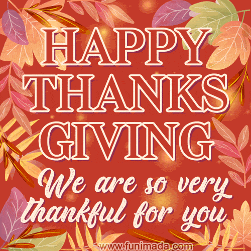 We are so thankful for you!