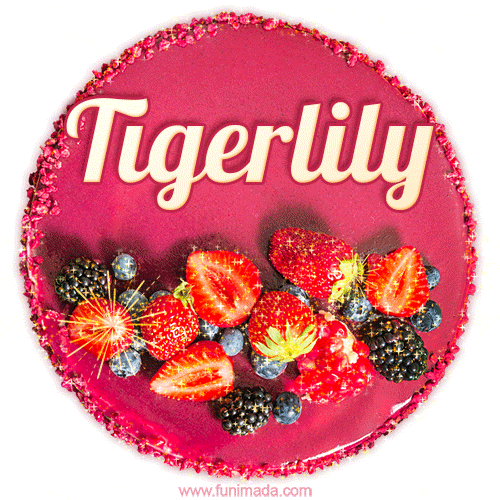 Happy Birthday Cake with Name Tigerlily - Free Download